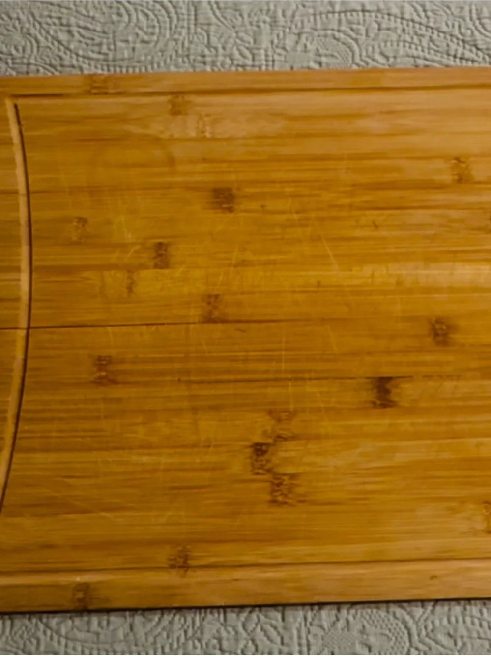 Cook’s Supply Bamboo Cutting Board w/handle & juice groove, used.